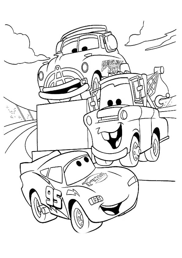 Plansa de colorat cu Cars pixar 179 89